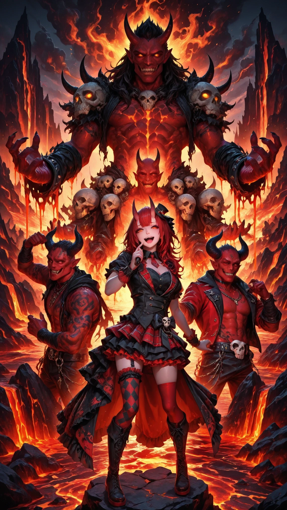 Lava,idol,skull,red Oni