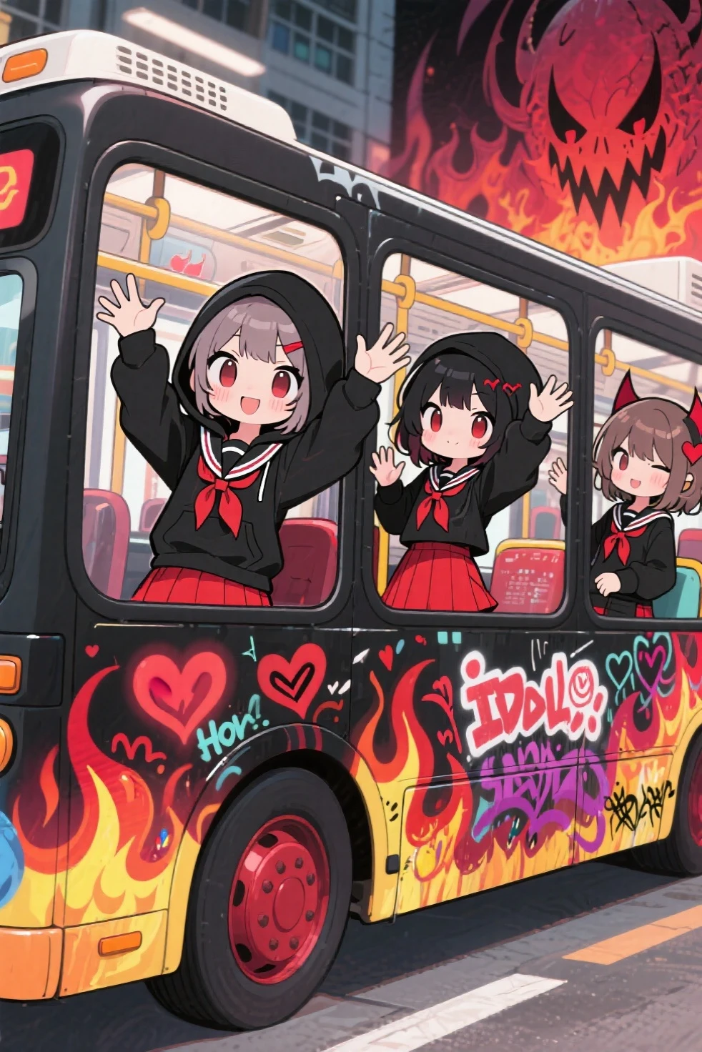 地獄バス通勤💕🔥