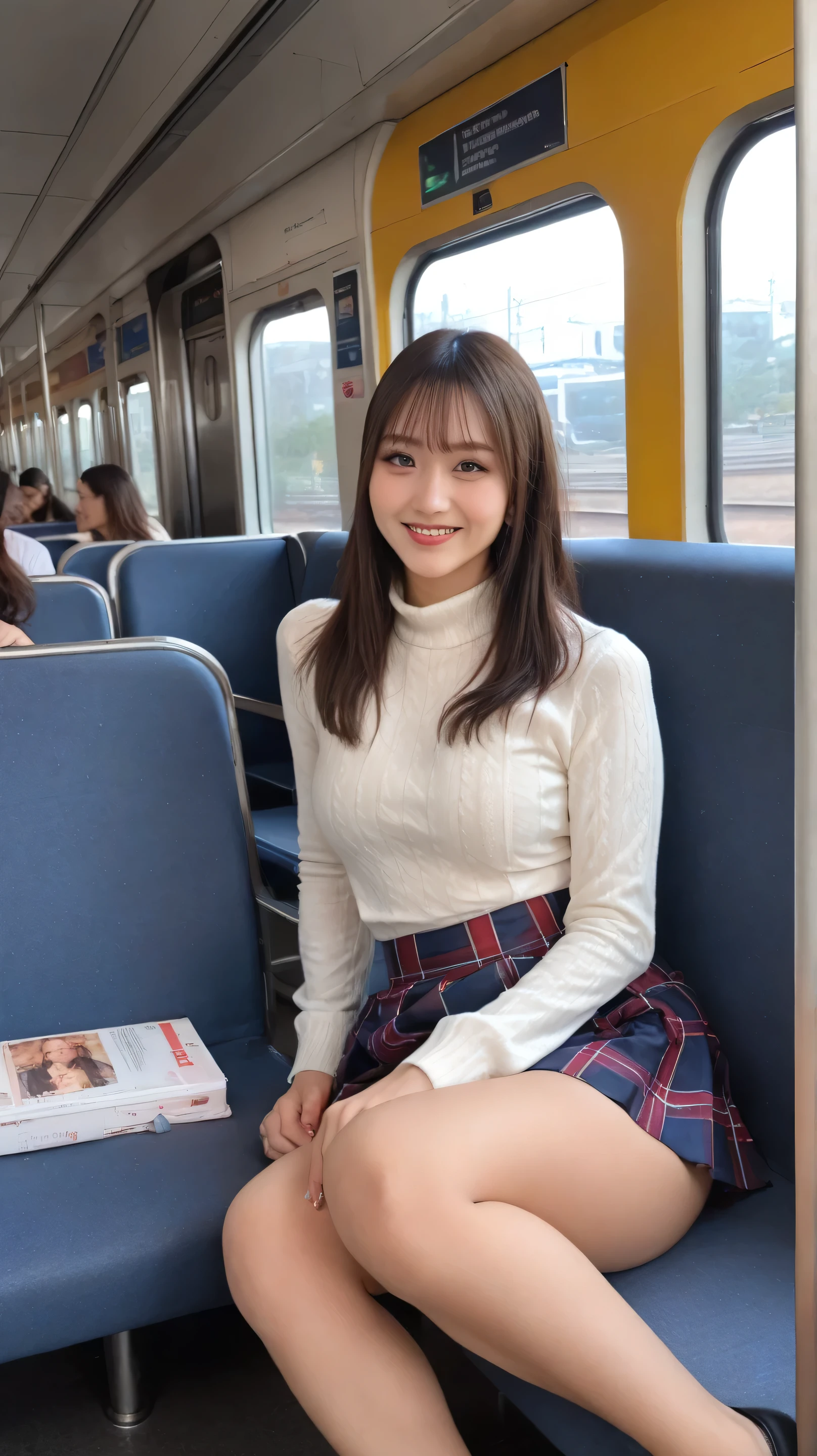 score_9, score_8_up, score_7_up, score_6_up, score_5_up, score_4_up, masterpiece, Highest Quality, so beautiful, super high resolution, High Precision 、((perfect anatomy)),8k、 realistic、 realistic photography、 Highest Quality 、masterpiece、 big 、(real skin, ), ultra real skin,erotic 、raw, sexy panties with skirt {X} professional DSLR camera RAW UHD photo,(((Decor, indoor, ultra realistic Decor of train, ultra detailed Decor of train, {{chairs, get down on your knee、legs open) , eXposed ultra realistic seXy panties in skirt, {{ultra realistic Decor of train:1.8}},{{up 赤いスカートとレースの白いパンティー))),(((very stylish,ta,little))), (sidemap, angled from the side ),shiny,skin ,(( wet panties}},(( face)), (Flash Photos,Strong Shadows ),Robin, {1人の高校raw女の子:二重のbig眼:mascara:Smile Yang}}, blue eyes, dark haired, {{See-Through - White Tight Sweater:Red Bra:2.0}},