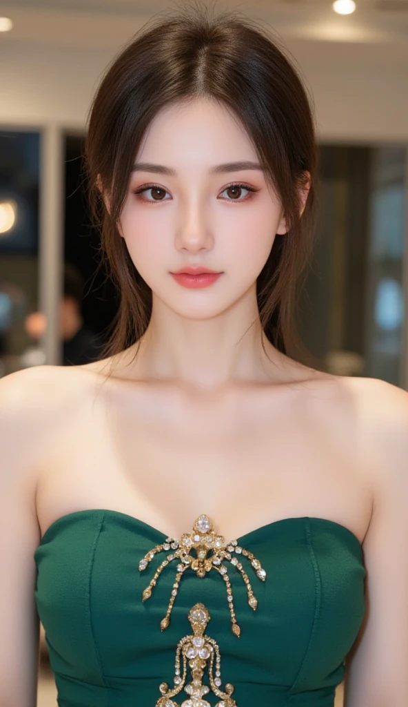 Game Art，CG Animation，Best image quality，Maximum resolution，8K picture quality，(A bust photo)，(portrait)，(Head close-up)，(Rule of Thirds)，Unreal Engine 5 rendering works，20 year old girl，((Queen))，The eyes are very detailed，(Large Breasts)，Elegance and nobility，Ray Tracing，Game CG，((3D Unreal Engine))，OC rendering reflection mode，4K，Ultra-clear，Translucent lace，Fair and plump figure，Pretty Face，Glossy Gel Coat，身着华贵礼服的Queen，Gorgeous clothing，Luxurious and exquisite jewelry，Colorful makeup，Full figure，Dark red lipstick，精致Gorgeous clothing，Supermodel，Gold Jewelry，Luxurious clothing，breasts   symmetrical，Delicate facial features，Transparent elf wings，Exquisite clothing，Emerald Scale