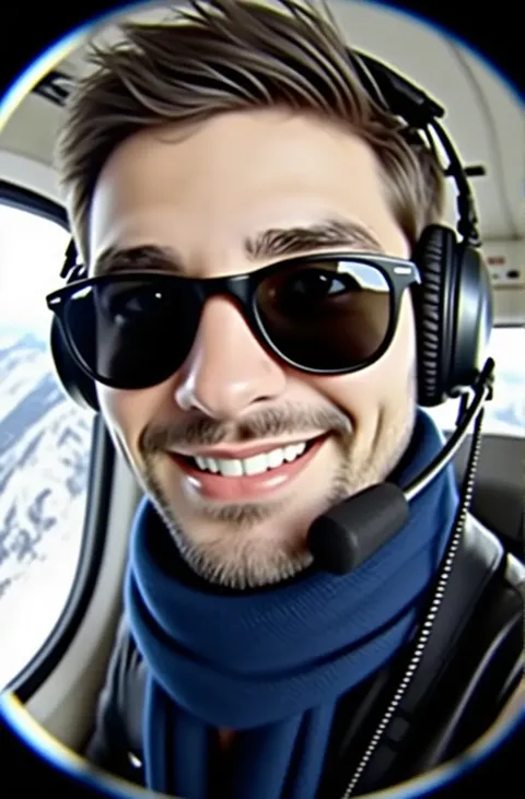 A selfie do piloto