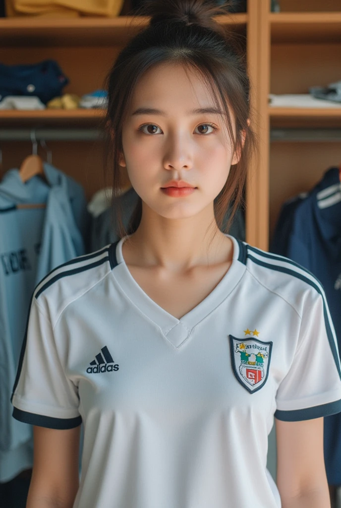 (8K, Best Quality, Masterpiece: 1.2), (Realistic, Photorealistic: 1.37), Super Detail, 1 Girl, 20 years old, Big, Beauty, Cute, Smile, Solo, (Redness of the Nose), (Smile: 1.15), (Mouth Closed), Volleyball, Uniform, Saab, Receive, Beautiful Eyes, Balle Ball Court, (Long Hair: 1.2), Floating Hair Novafrog style, upper body