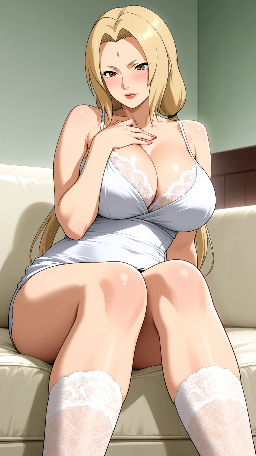 Bedroom,On Bed,Day,Windows, garter belt, garter straps,thighhighs, ?????????, white bra,White lingerie, white Lace bra,White lingerie,White Lace panties, cleavage, collarbone, ???? shoulders, armbands, blue eyes, blonde hair,Long_hair,hairband,blunt bangs, 1 girl, 20yo,Young female,Beautiful Finger,Beautiful long legs,Beautiful body, Beautiful Nose,Beautiful character design, perfect eyes, perfect face,expressive eyes,perfect balance, looking at viewer,(Focus on her face),closed mouth, (innocent_big_eyes:1.0),(Light_Smile:0.3), official art,extremely detailed CG unity 8k wallpaper, perfect lighting,Colorful, Bright_Front_face_Lighting,White skin, (masterpiece:1.0),(best_quality:1.0), ultra high res,4K,ultra-detailed, photography, 8K, HDR, highres, absurdres:1.2, Kodak portra 400, film grain, blurry background, bokeh:1.2, lens flare, (vibrant_color:1.2),professional photograph, (Beautiful,large_???????:1.4), (beautiful_face:1.5),(narrow_waist),