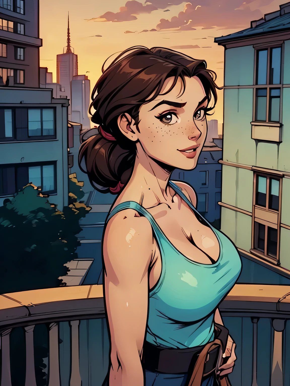 (estilo de desenho animado:1.2), Imagem de desenho animado de uma mulher com cabelo grande, roupas de rua hip hop , garota funky super fofa, cartoon style illustration, Estilo de arte de desenho animado, Estilo de arte de desenho animado, digital illustration style, design de personagens altamente detalhado, arte digital detalhada fofa, City fan art, Design de personagens de retrato, beautiful digital illustration, retrato de alta qualidade, arte em quadrinhos, Retrato de design de personagens, fundo branco