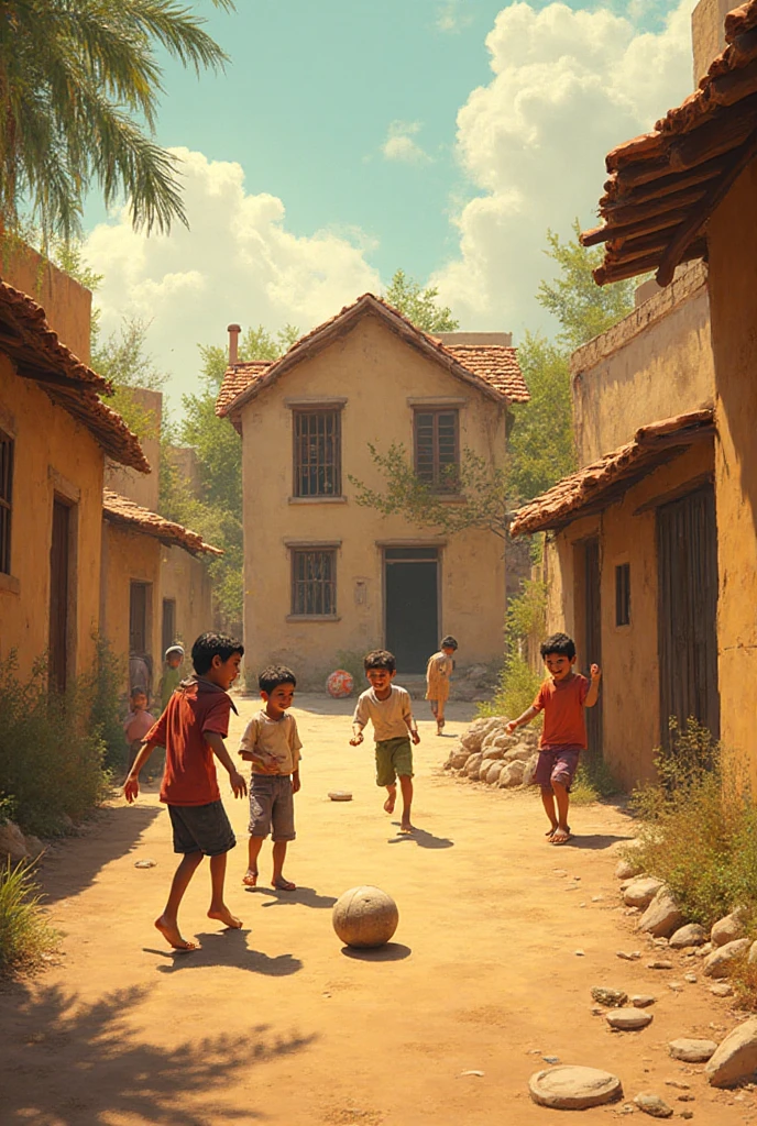 Children playing in Moroc