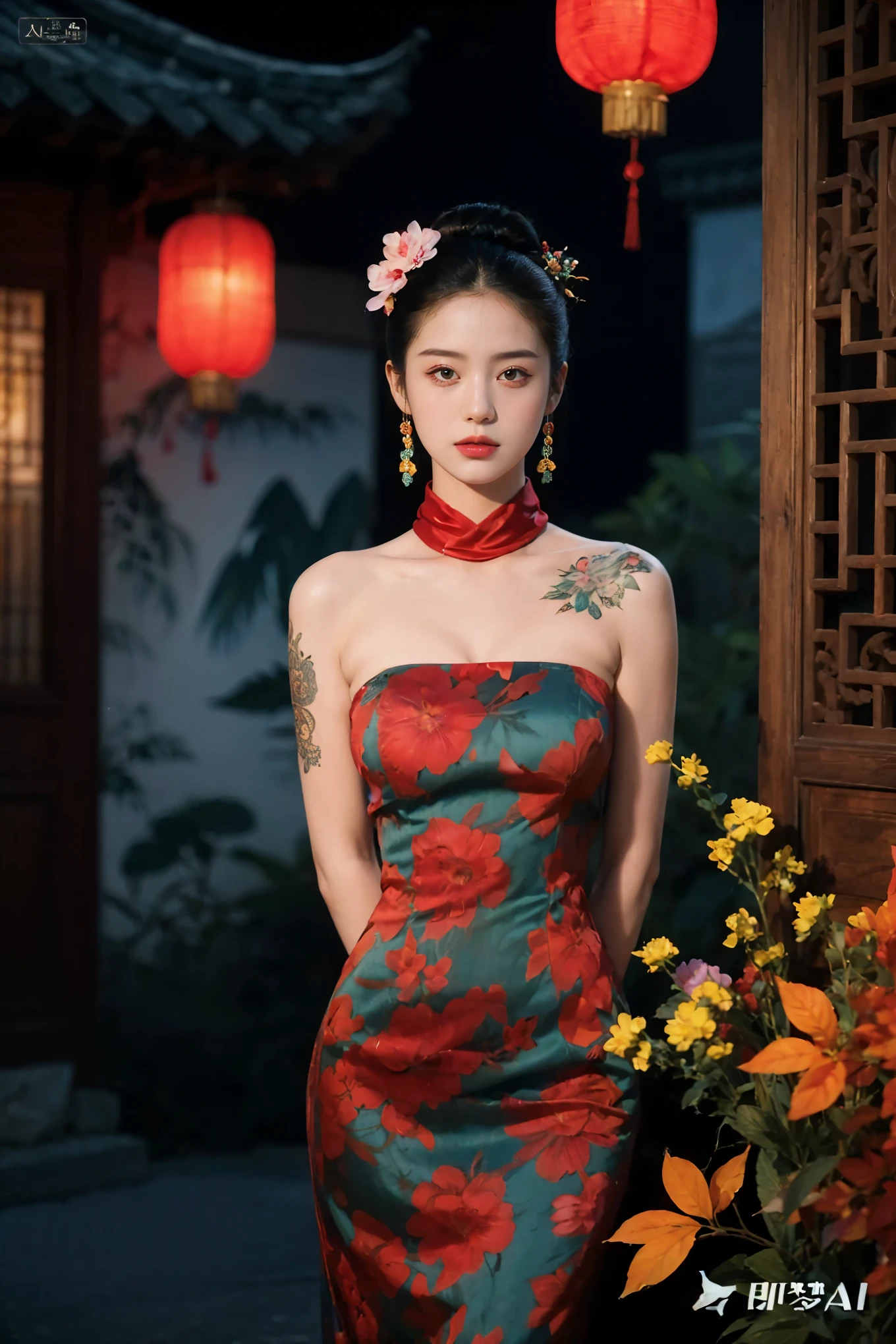 nsfw,(((best quality))),(((ultra detailed))),(((masterpiece))),illustration,a girl,detailed face,bun