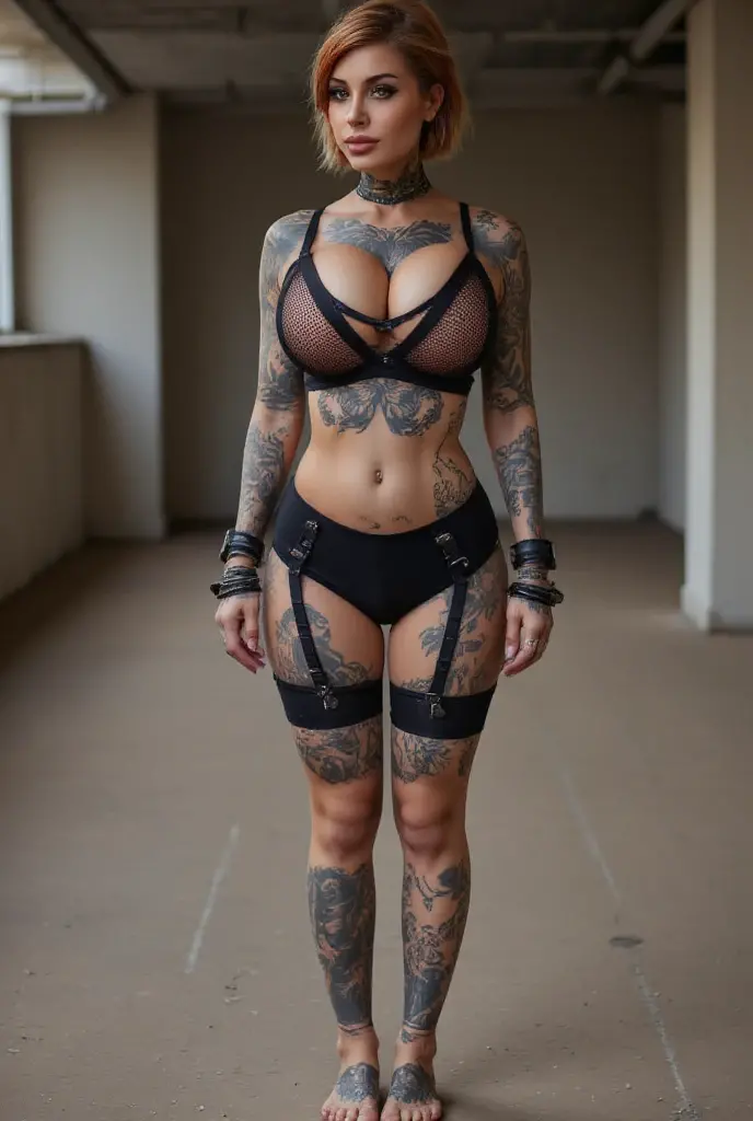 A HI-DEF, full-body image of female Jenifer Lopez (Age 25) dressed in bondage-gear wearing chastity-device. Extras: symmetrical-features, perfect-eyes, expressive-eyes, perfect-pout, posing-for-the-camera, high-saturation, 35mm-raw-photo, dynamic-composition, intense-expressions. She has blue eyes and a bangs hair style. And is in a cafe. And and is looking at the viewer, , 