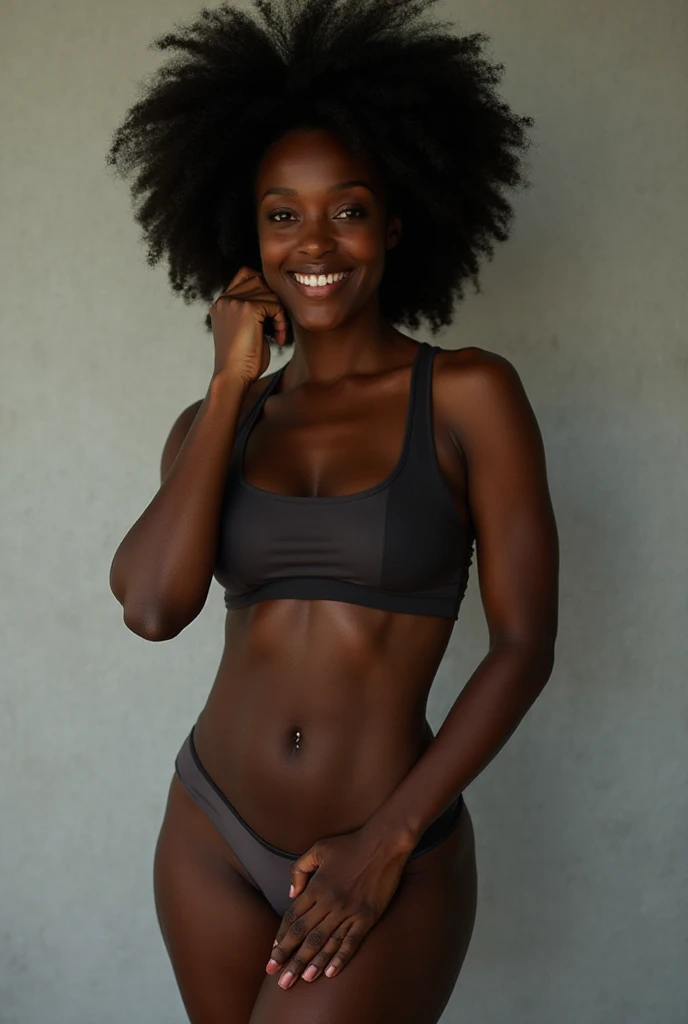 African women、Female sexy、A smile、Put your hands on your head、lingerie、opened legs、Shower room、She's wet、sodden