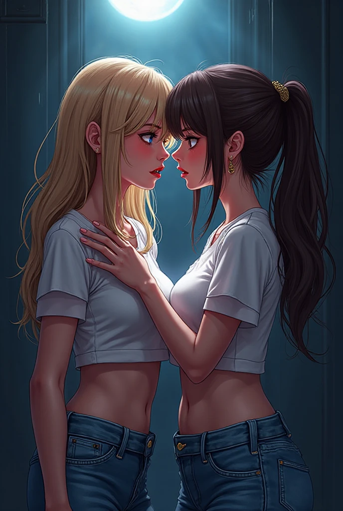 two girls practicing 