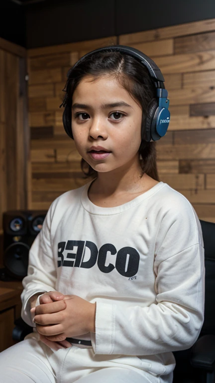 GIRL CHILD 8 YEARS OLD BLONDE HAIR, LONG, CLOSE UP, RUSSIAN STYLE HEADPHONES, BLACK FUR COAT, a closeup of a large pile of yellow barrels with radioactive symbols, nuclear waste, radioactive wastelands, toxic waste, radioactive particles, nuclear wastelands, radioactive, uranium, nuclear, nuclear fallout, post-nuclear, nuclear fashion, post-nuclear fallout,  nuclear energy, future of nuclear energy, nuclear, nuclear art, nuclear reactor, nuclear energy, radiation, toxicity, contaminated