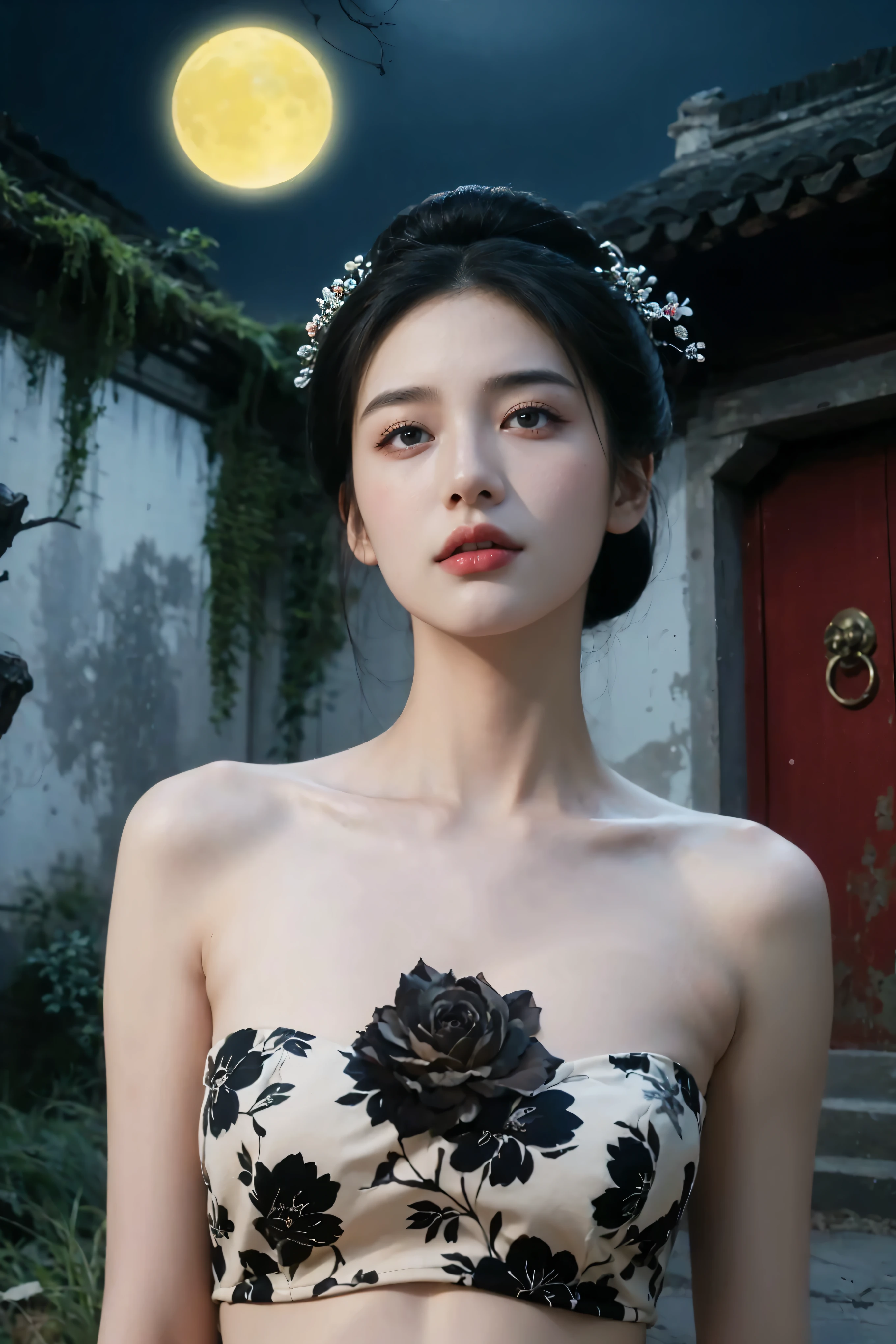 nsfw,(((best quality))),(((ultra detailed))),(((masterpiece))),illustration,a girl,detailed face,bun