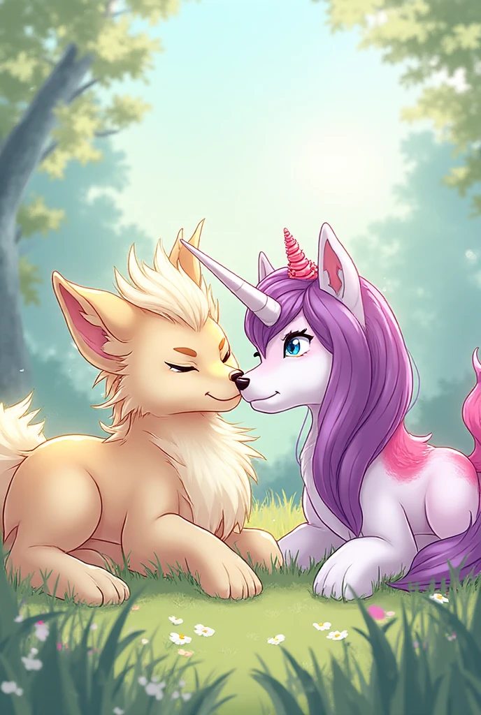 (feral pony fluttershy), (male werewolf) score_9, score_8_up, dream prompt:score_9, beautiful, detailed cute face, blushing, shocked expression, reverse suspended congress, looking surprised, crying, forest, hooves in view ((screaming)), , saliva, , spreading legs, arms behind back, grabbing , , ((closed eyes))