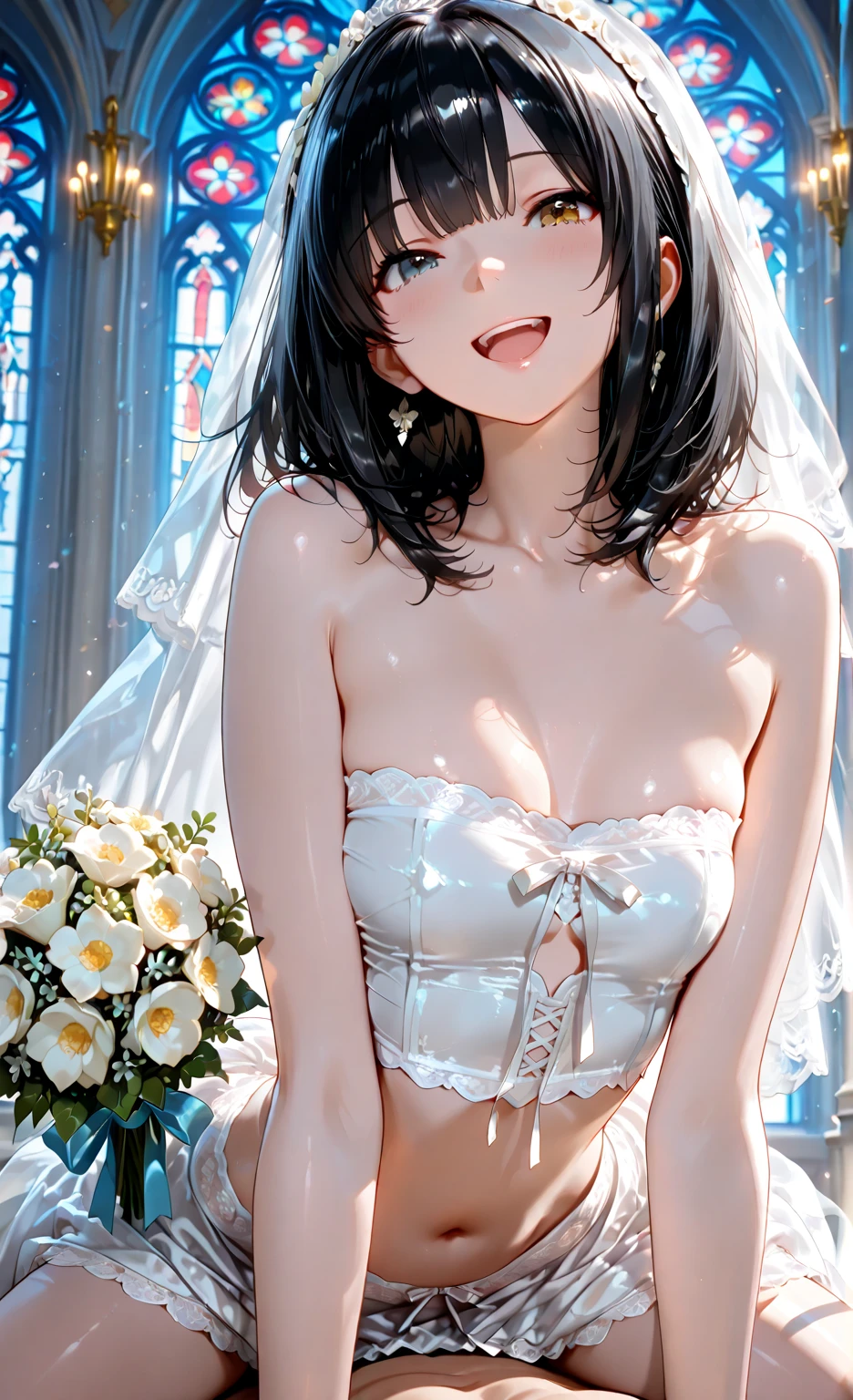 hight resolution, top-quality, ultra-quality, The ultra-detailliert, lighting like a movie、full of sweat、Wearing sweat、(((((Sexy Precure All Stars Wedding))))、、、((、not wearing underwear、beautiful nipples、、Pretty Cure in love))((Anatomy accurately))(((SEX、)))