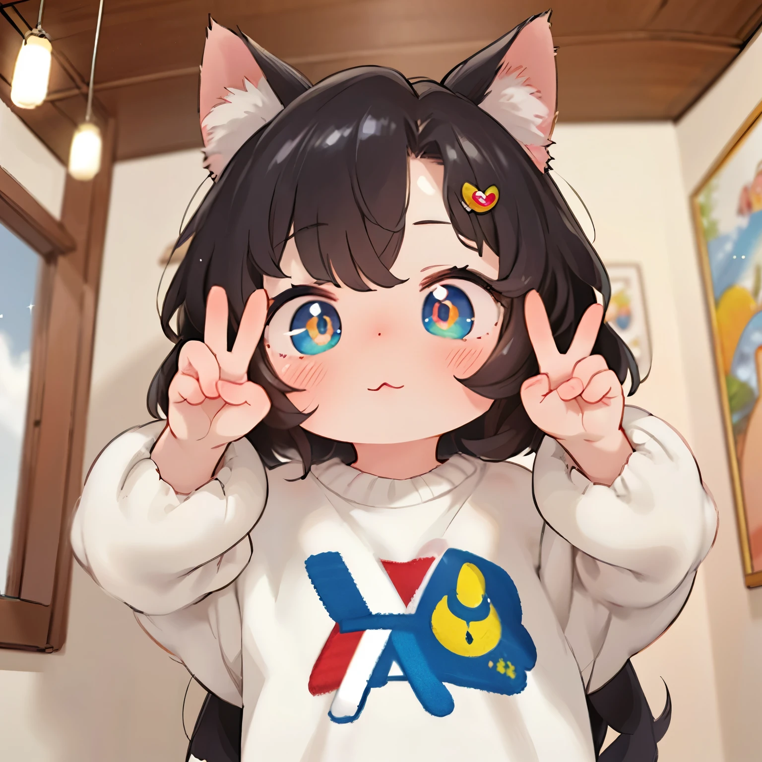 Highest Quality:1.2、masterpiece、super high resolution,8k,Olympic Games 100mwalk, chibi,odd-eye,heterochromatic eye,Cats Olympics,walkる猫、Presence、Three-haired cat,fisheye lens,glitter,glitter when you wear it,depth of subject,