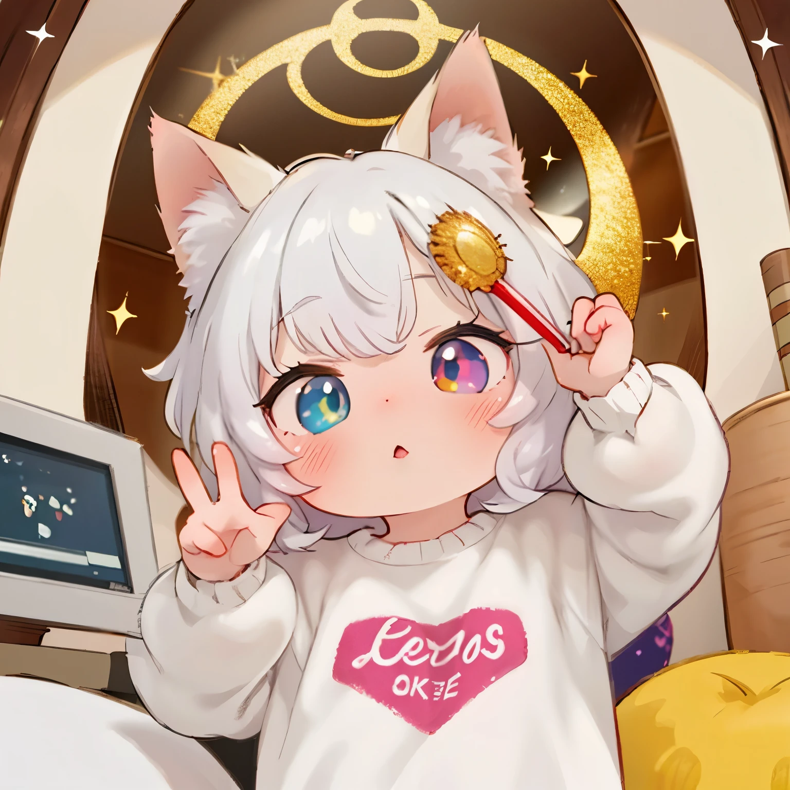 Highest Quality:1.2、masterpiece、super high resolution,8k,Olympic Games 100mwalk, chibi,odd-eye,heterochromatic eye,Cats Olympics,walkる猫、Presence、Three-haired cat,fisheye lens,glitter,glitter when you wear it,depth of subject,