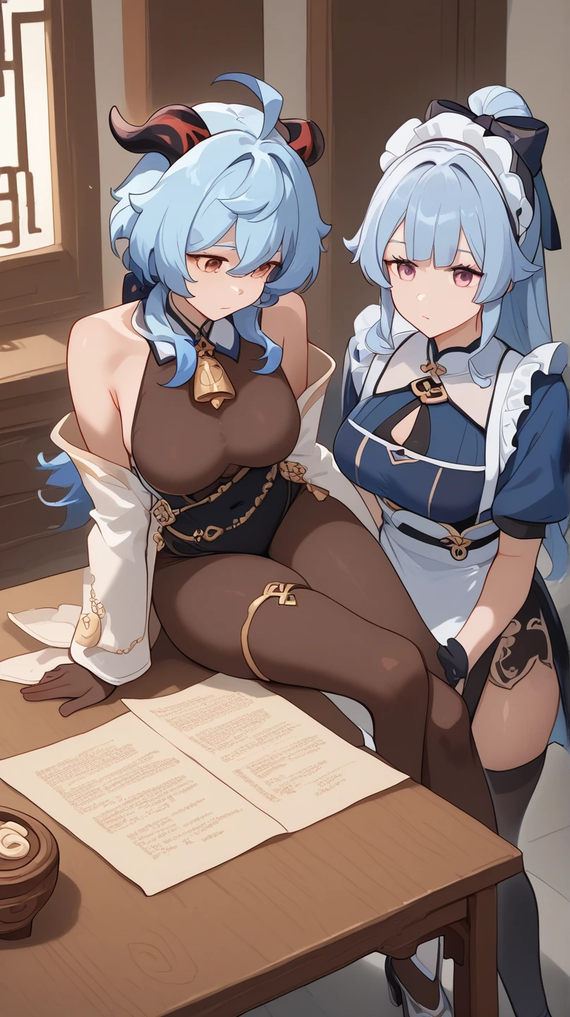 Peerless beauty，Perfect slim body，Mature royal sister face，Double ponytail curls，Knight armor，Sensual and alluring，Nice face，Full body like，4K quality，Feminine expression，Blush shyness，Star-like deep eyes，Huge breasts，A short skirt，Knife pulling posture。Overflowing bust，Fight Warcraft，SPEEDLINE，the best quality，masterpaintings，Magnificent background，On the battlefield，Clothes burst