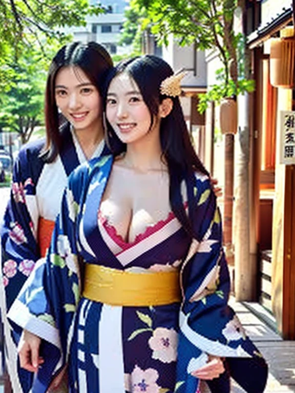 (Super cute Korean gal high school girls duo taking photos side by side 1.2)(grin,Smile)(Beautiful Sweat:1.1)(16k, RAW Photos, Highest quality, masterpiece: 1.2),(Mr.々Beautiful black hair with a simple hairstyle:1.2) Super detailed, Super Resolution, (Genuine, Genuine photos: 1.37), Portraiture, High-resolution RAW color photos, Professional photos, Very detailed, 8k wallpaper, Very detailed CG Unity 8k wallpaper, Very detailed beautiful girls, Very detailed faces, ((whole body)), beautiful woman, ,(huge :1.1) (Big :1.1),high school girl, Korean Girls,(K-POP Female Idols), (Idol-class beauty)(Beautiful high school girl:1.1)(花火が見れるshrineの夏祭り:1.2)(18-year-old)(Stylish kimono-style outfit:1.1)(Group photo:1.3)shrine,yukata,(:1.2)