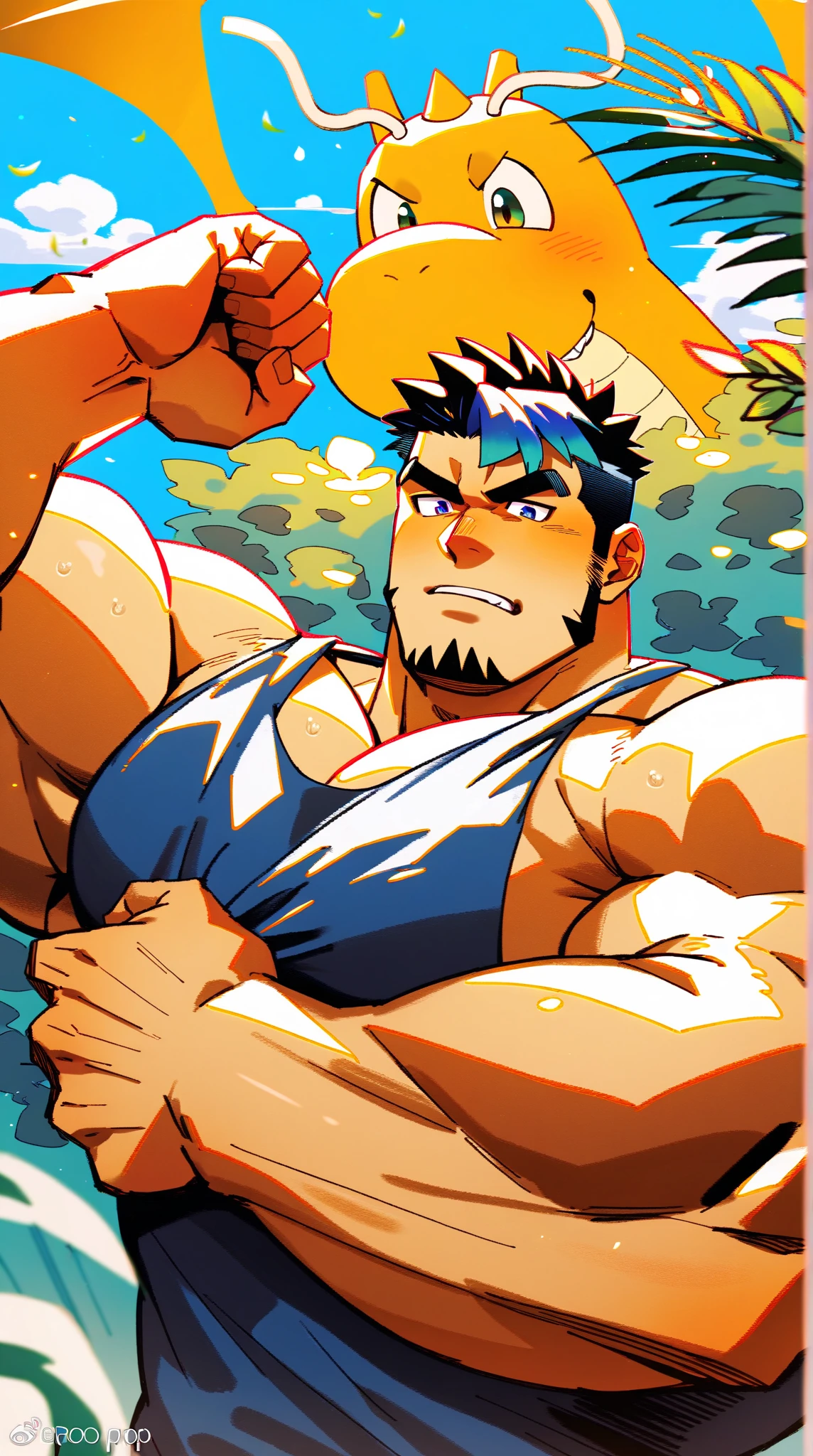 (canto da foto de baixo para cima) (imagem da mais alta qualidade) ，Close-up photos，Lion man ,real, jovem, , vestindo shorts, virilha saliente, imagem de anime, Leaning against a tree, pernas bem abertas, male face, bonito rosto jovem, cabelo subcortado, huge muscle muscles of the , large strong thigh muscles, Biceps Sinewy muscles, Corpo enorme, corpo tonificado devido ao treinamento intenso, Well-developed muscles, ABS transparente de 8 embalagens, 3 metros de altura, , , pele brilhante, rede de suor pingando, hands on thighs,  feet, Sem barba，Thick Legs，