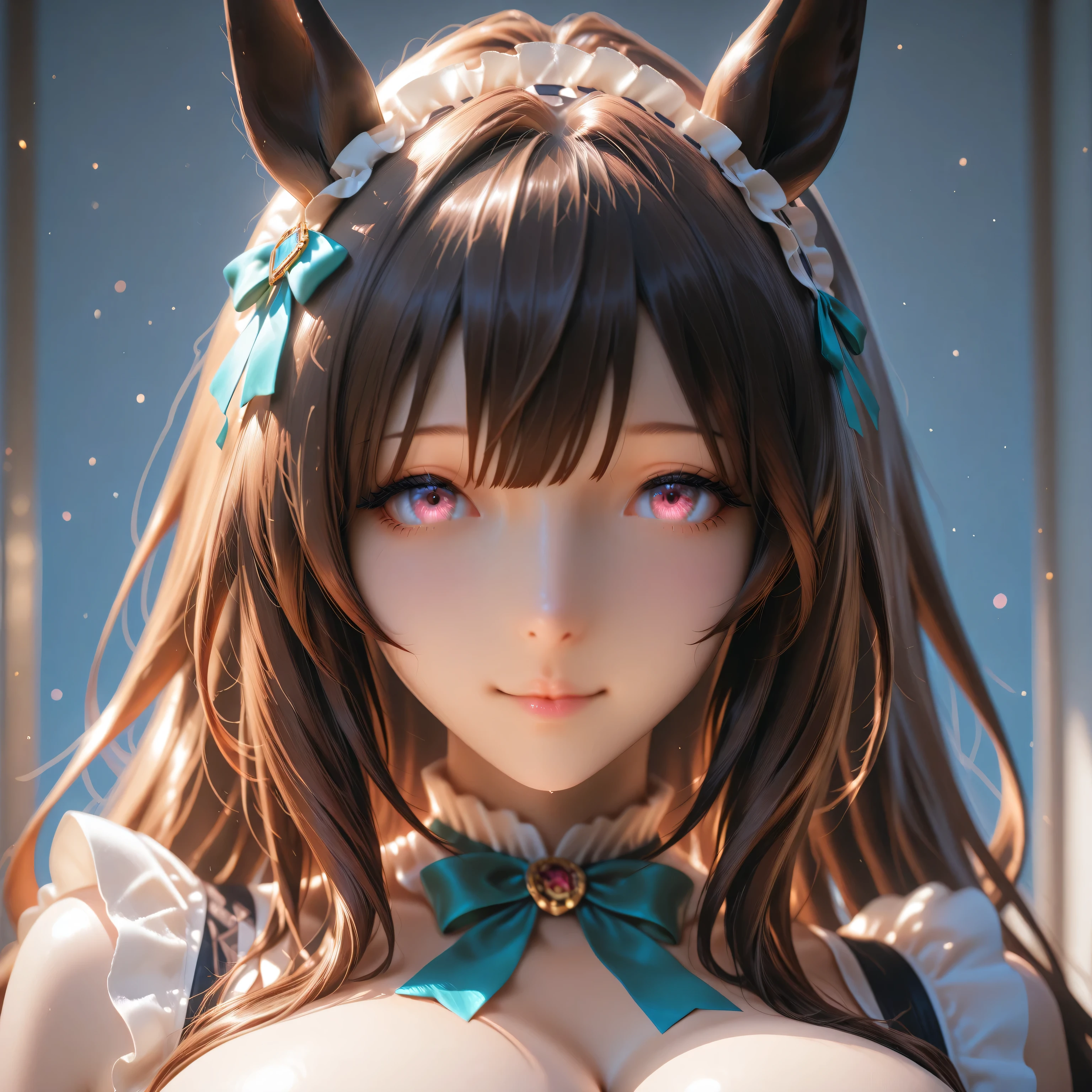 1girl,semirealistic,umamusume,maidcostume,mega 