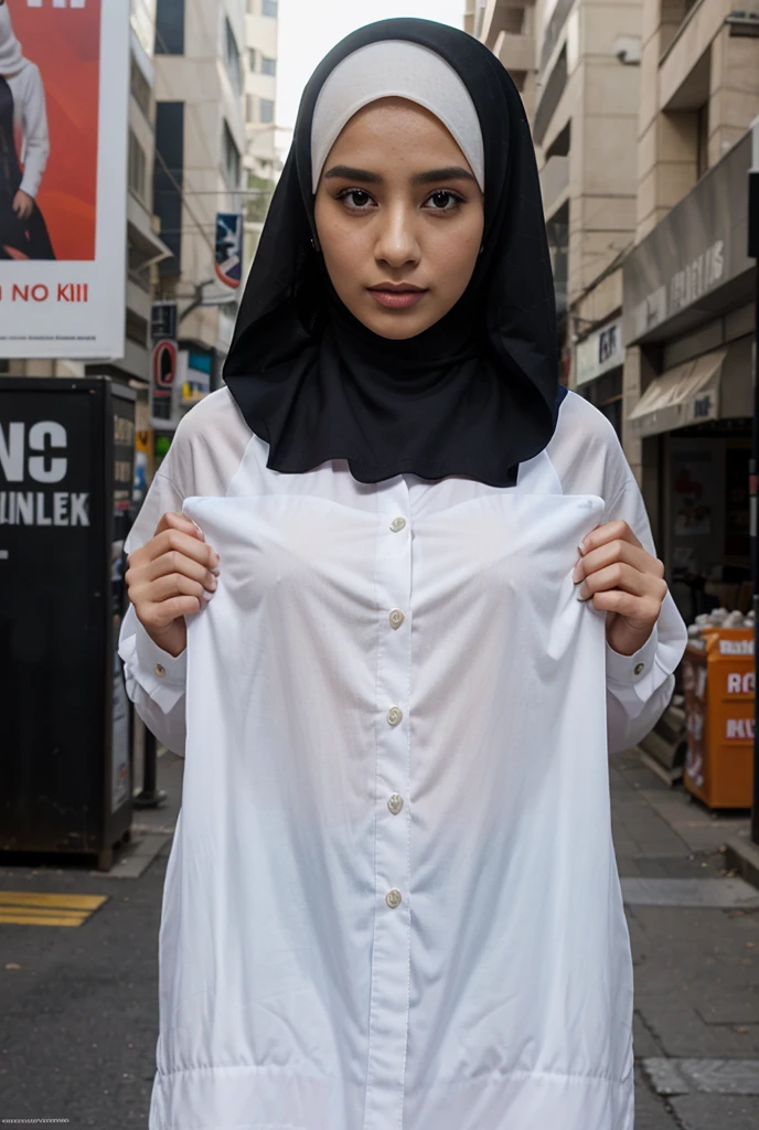 ((Cute )), SMILE (HIJAB) HIS BODY IS VERY THIN 10 years old, , (( )), (His body is very thin), yang  (His body is very thin), (His body is very thin), (His body is very thin), (His body is very thin), work in an iron and gas welding workshop 