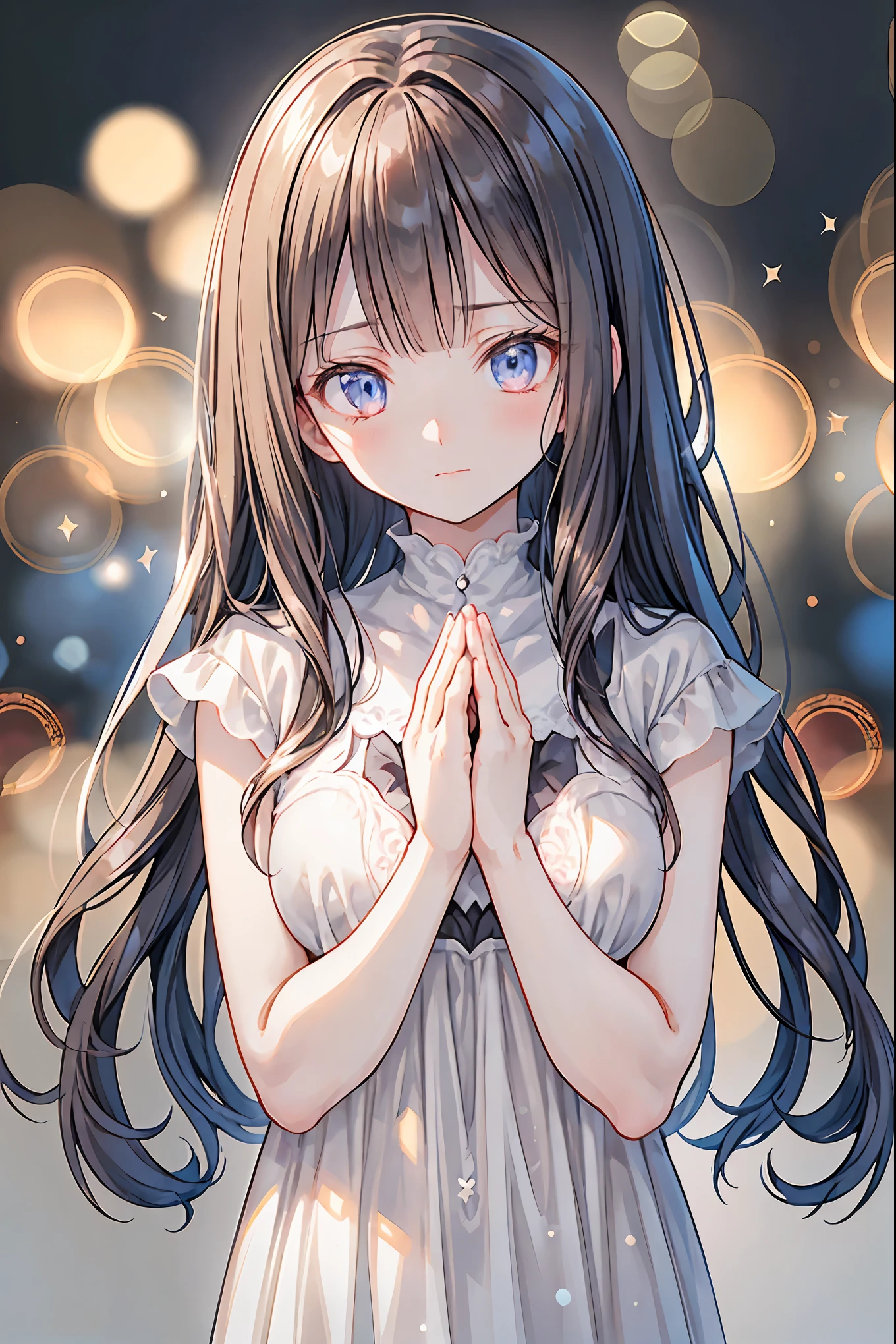 high-definition raw color photos, professional shooting, (((((Bokeh))))), written boundary depth, captured with a sony α7IV,((Maiden's Prayer)),Freezing Beauty、Gentle Gaze Occasionally Peeking Under a Ghostly Appearance masterpiece, Realistic, Beautiful Portrait, high resolution, Vivid Colors, Fine Texture, extreme detail depiction, Professional Shooting, Bokeh味, HDR, studio lighting, photorealistic expression, emotional expression, Frozen skin , Flowing Hair、Frozen Eyes、Transparent Underwear、Ice Background、in dark tones、mystical atmosphere