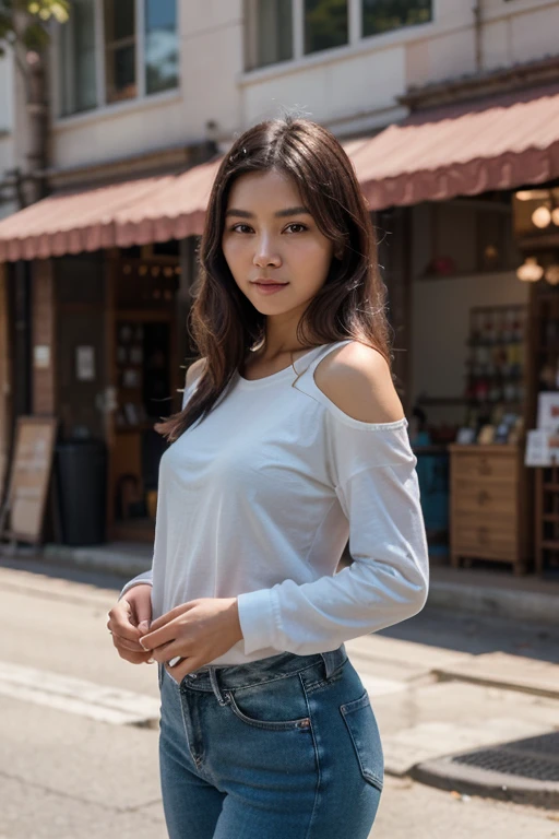 masterpiece, best quality, Surreal, Ultra Detailed, 8k resolution, RAW photos, Clear focus, (A girl in the forest),Asian woman in a blue top and white shorts posing for a photo,Breast augmentation， Full body posture, Solitary, Perfect body, Become a, 32 inches in the chest,(a charming smile:1), (sexy pose)，26 years old, light,White shoes，Nozomi Takemura, Oka Yasumoto, Chiho, Ogata Aoi, Motto Cave, Yoshitomo Nara, Kakinuchi Megumi, Harumi, Kojima De Ami, Beichuan Marin