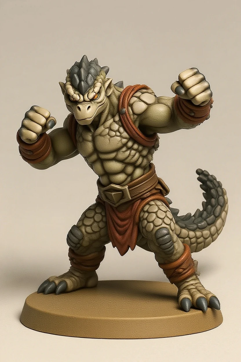 masterpiece, good quality, best quality, 2d, looking at viewer, jungle, 
Kroxigor, monster, teeth, scales, armor, muscular male, solo, power fist, grin, 
<lora:Kroxigor_Vpred:0.85>