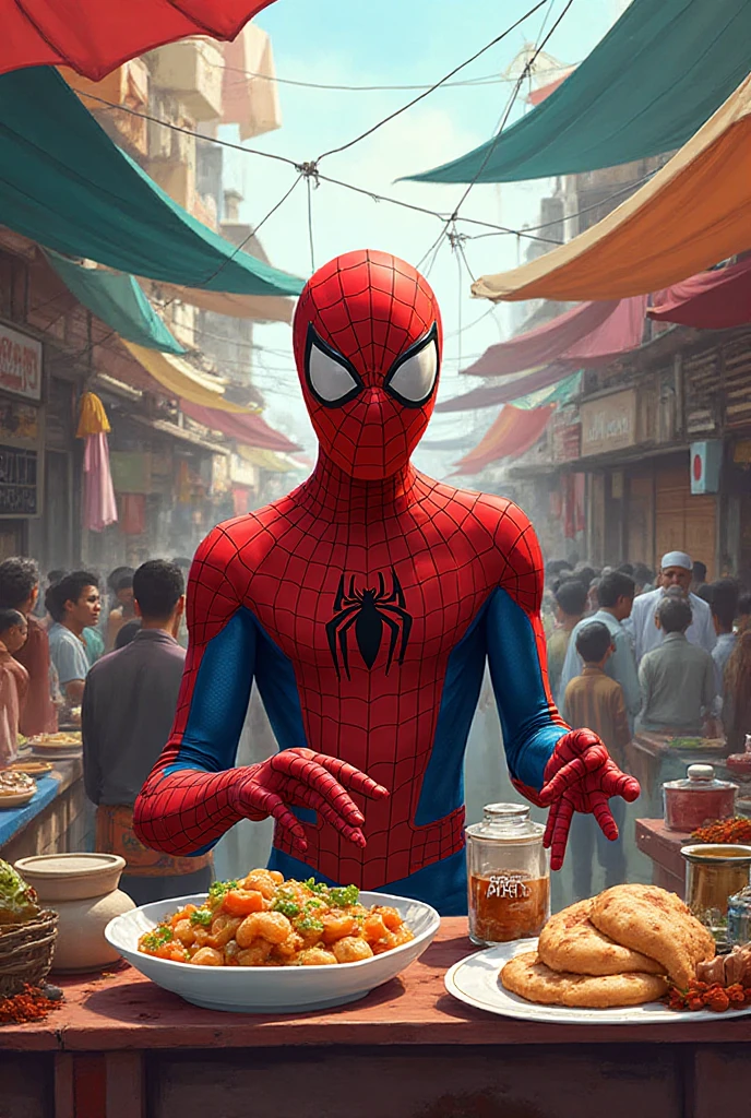 Character spiderman from Marvel selling in Indian market