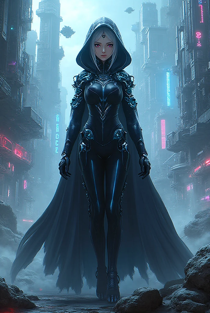 full body photo, 1 Woman/Zombie/Skeleton transformed into a humanoid mutant alien, immensely large , futuristic shoe, expressively evil look, all black futuristic alien outfit with gold details, with scales on the , short green hair, blue eyes, makeup light on the face, , scenery of the city being attacked by alien ships exploding the buildings with heavy rain, her body and hair soaked in water, Futurism, anime,16k, UHD, masterpiece, ccurate, anatomically, super detail, award winning, highres