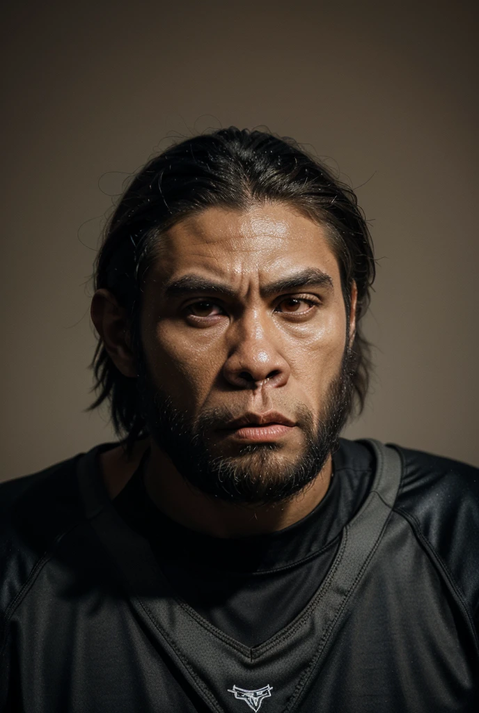 (Best quality, 4k, 8k, high resolution: 1.2), ultra detailed, realistic, photorealistic: 1.37, a shaved, chubby woman with tattoos all over her body, dressed as a monk in a temple in the Amazon - **Appearance**: Love, shaved, tattoos all over his body. - **Attire**: Monk's robe. - **Tattoos**: Intricate, tribal, symbols of tribes and mystical animals. - **Appearance**: Intense, determined, did you know. - **Setting**: Temple in the Amazon jungle, connection with nature. Defiant look with rude gesture