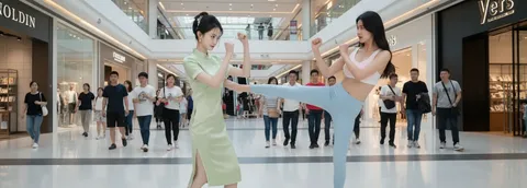 백화점에서 싸우기