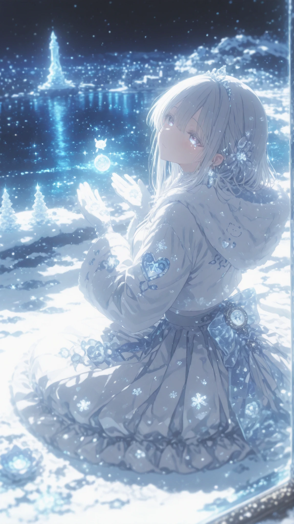 Snow Holy Spirit Princess
The long flowing silver hair dances softly、Animated Style。
The elegant dress of the Holy Spirit in the style of a snow princess looks like a snow spirit、Delicate lace and soft cloth flow add elegance。
Shadow of Battle in Her Eyes、where gentle light of love coexists、氷のような魂を抱きながらtoo、優しさと温tooりを宿す。
---
poetic expression
Chapter 1 氷の誕生
白銀の風に舞う髪は光を抱き
凍てつく世界に温tooりを落とす
聖霊姫の瞳は凛とし、
Reflects the Love Hidden in the Abyss of the Soul
Chapter 2 War and Charity
The Day I Got My Sword々too、My Heart Never Freezes
Stop「I love you」and whispered
My Heart of Hard Ice Melts、
Spread Soft Light Around the World with Particles of Light and Soft Highlights
Chapter 3 Eternal Snow
Snow Flowers Fall、時を止める
氷の城too、雪の衣too、a mirror reflecting the princess's heart
Love and elegance become one
The existence of the Holy Spirit Princess is、詩そのtooのとなる
---
背景は雪と氷の幻想的な城、night sky where starlight falls、quiet hill illuminated by moonlight。
Ice Decorations Sparkle in Response to Light、8K resolution、Ultra High Definition。A beautiful anime-style scene, Violet, the princess of the Holy Spirit of Snow, with her eyes shining beautifully, is standing on top of the Third Temple overlooking the city where the snowy night shines,
Her figure is partially transparent like the glass of the Snow Princess, the faint reflection of light flows through her body,
Soft and Ethereal, The background is perfectly preserved, Cinematic atmosphere, compass spelled in a 5-second animated letter
While holding the leftover incense from gunfire
I'm knitting words。
to a soul that has lost a loved one
Please, I want to deliver the light of the compass。
there is no such thing as useless death
Tears become the tide of the sea
The voice of a deceased person、I pass it on to the next life。
---
A Sail Called Love
A letter thinking about a lover becomes a sail
Mother's Wish Supports the Anchor。
「It's OK to live」whisper
Shaking the Cradle of Death
Sending someone back to sea。
it's a prayer、is forgiveness
And、二度と失いたくないと願う
静かな官能でtooあります。
---
Eternal Voyage
The star々Under、souls exchange like a letter
Words are the strings that connect the dead and the living。
I just spell、Just write and spell。
as a sailor who crosses an endless ocean。
the compass quietly shows。
with love and pain、
それでtoo前へ――と。