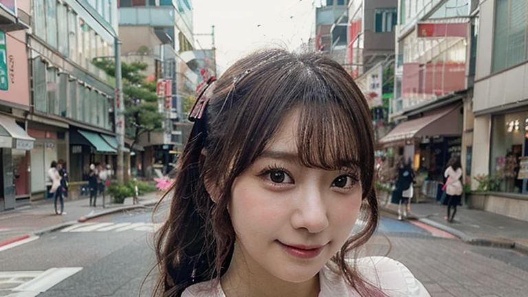 ((Highest quality)), ((masterpiece)), (detailed), Japanese,Street Corner,Beauty,OL,cute