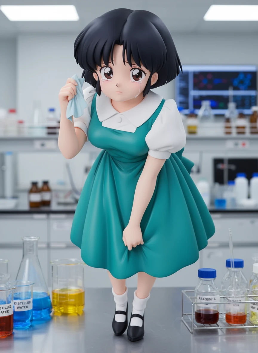 Game screenshots placed in a bright laboratory。the character poses are ...