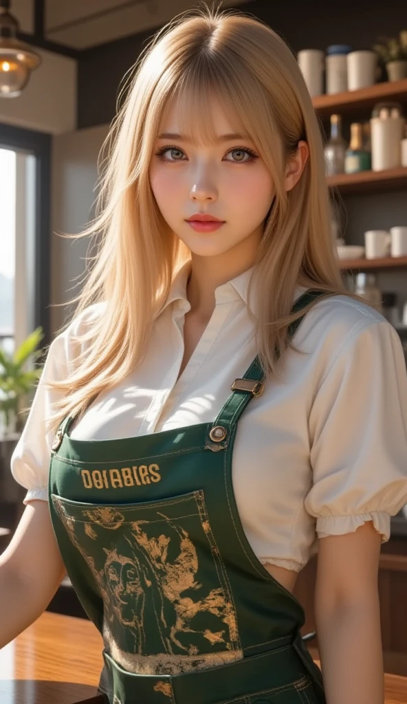 Country music sings about a rural landscape. His calm expression, the shine of the guitar he holds, and the landscape of the countryside behind him are impressive. 8K , HD, highly detailed, realistic, photography, photo realism --ar 9:16 -- at 6.0 --s 750,19 years old, alone, Long Hair, View your viewers, Blonde, Brown eyes, gem, whole body, Realistic, Sexy、Big Breasts 、stockings、clip on earrings,during,bracelet、smile,maid,maid headdress, frill apron

