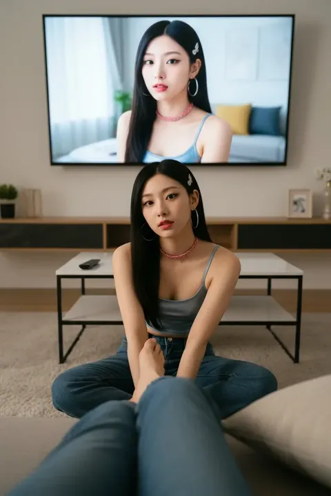 The person on TV is my girlfriend