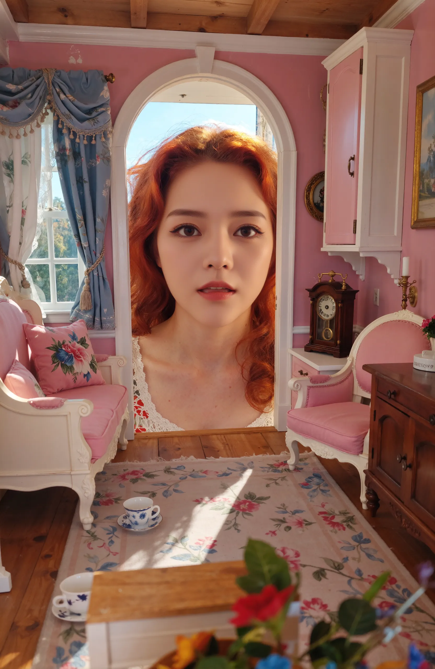 Khuôn mặt khổng lồ bên ngoài cửa sổ