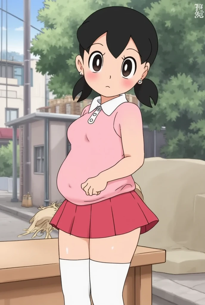 (masterpiece, best quality), 1girl, 1boy,solo, Moroh4, hair ribbon,big ribbon,red ribbon,bangs, black hair,masterpiece, expensive quality, very_expensive_solve, big_file size, full color,(completely nude:1.2),pussy,niplles,anime color,(Loli kid:1.1),Japanese room,(pregnant:0.7),standing,