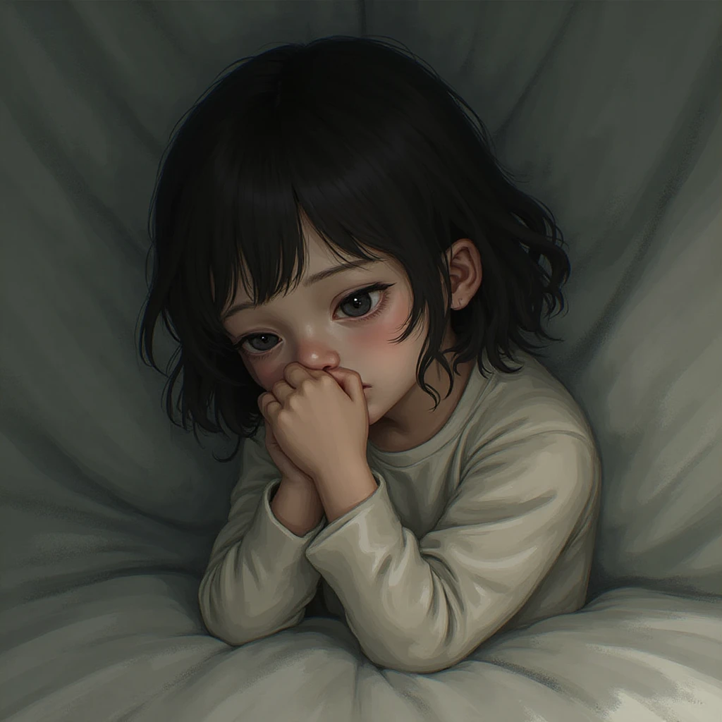 Animated girl crying in a crib because she can't be a mother