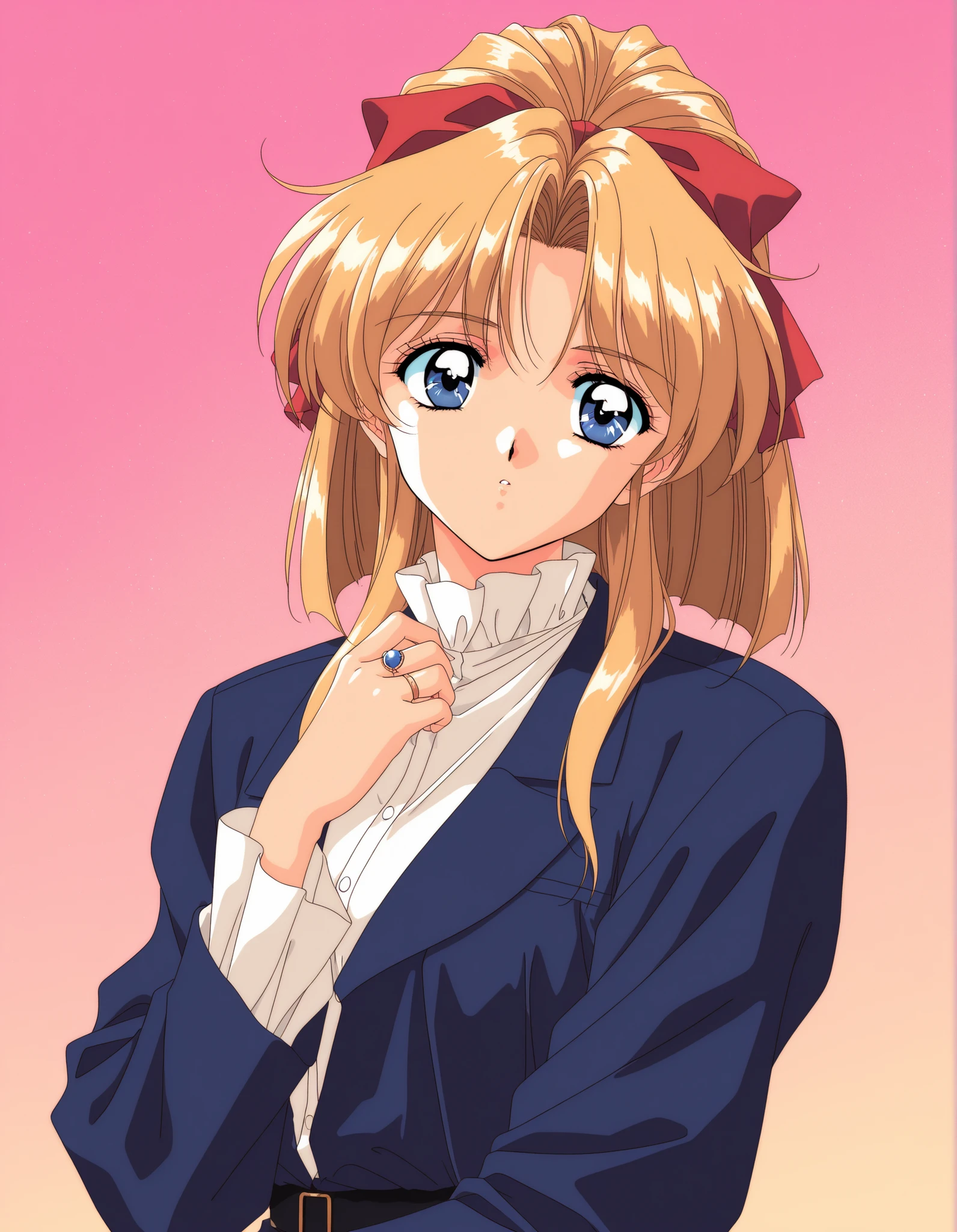 Shogun,high resolution, Super Detailed,very beautiful,Highest Quality, Hifumi Togo, 1990s (style), retro art style, Game CG Style, rhythmic gymnastics leotard, boxing ring