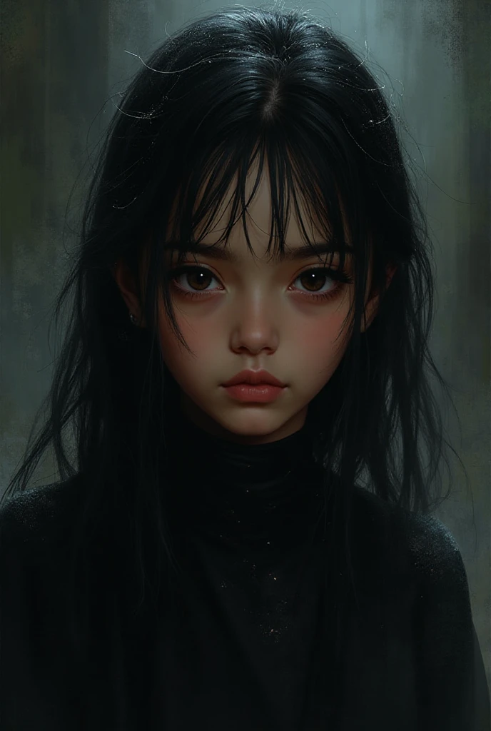 Full moon baby girl，Generate a quadratic avatar，in style of hayao miyazaki，realisticlying，Identify portraits，add background