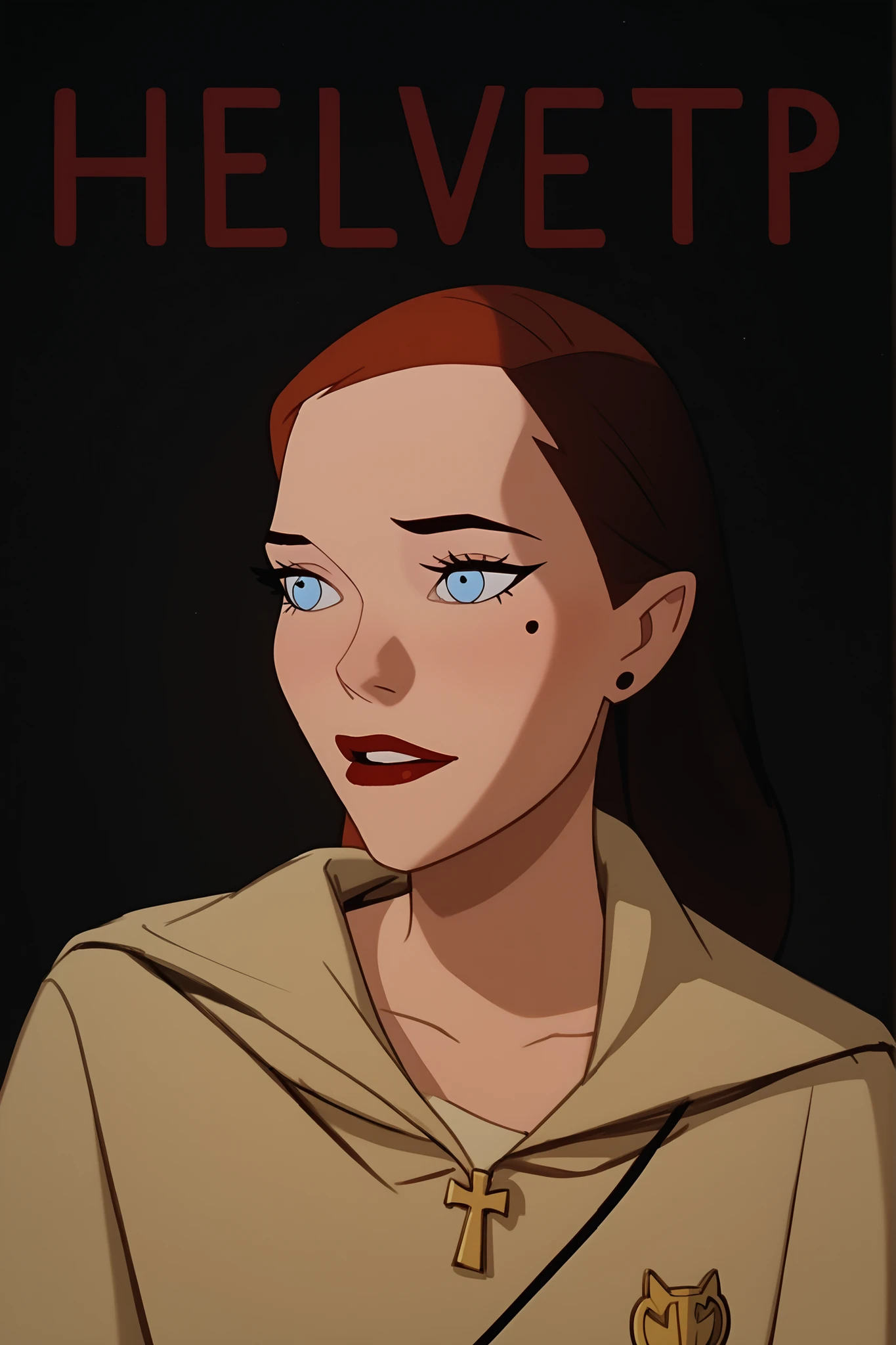 source_cartoon, score_9, score_8_up, score_7_up, score_6_up, ((zPDXL2)), (cartoon, highly detailed, masterpiece, absurd resolution, perfect anatomy), cowboy shot BREAK barbara gordon, 1girl, DonBluth, black eyes, no pupil, no sclera, hyper detailed face, character illustration, red hair, perfect details and blue eyes, high-definition picture quality, 8K, Young woman, stocklings,)), 