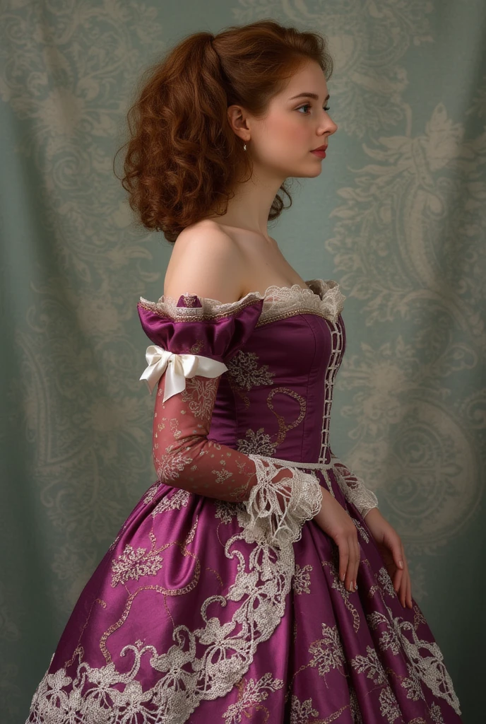 Women, grave, Guerrero, armor, elegant, pink dress, aristocratic, silver elements, long nails,  shoulders, hairstyle, hair tied, braid and ponytail, disordered, arrogant, absurd, detailed dress, Royals, celebration, Living room decorated with flowers., cowboy shot, portrait, (Best Quality), (Masterpiece), (Very detailed), (4k)