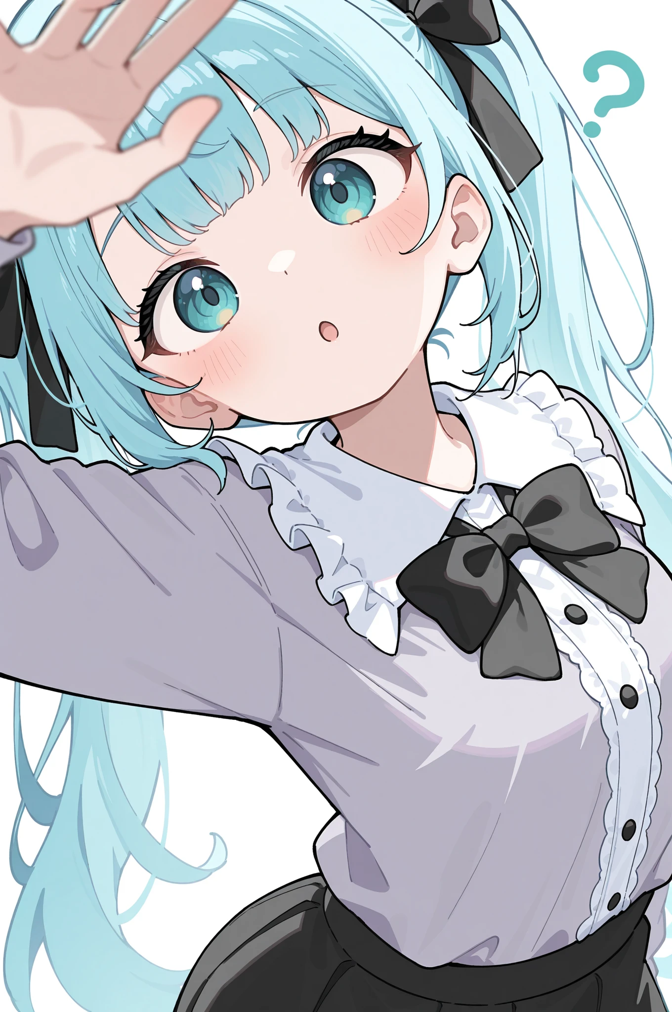 masterpiece,Highest quality,1 Girl,Halo,Cry with your eyes open,Open your mouth,青い小さいHalo,blue eyes,Braid,Multicolored Hair,Blue school shirt,Long sleeves,White Skirt,