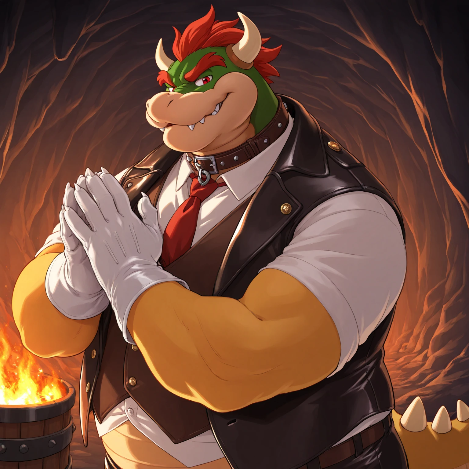 Bara Bowser using a  while  and 