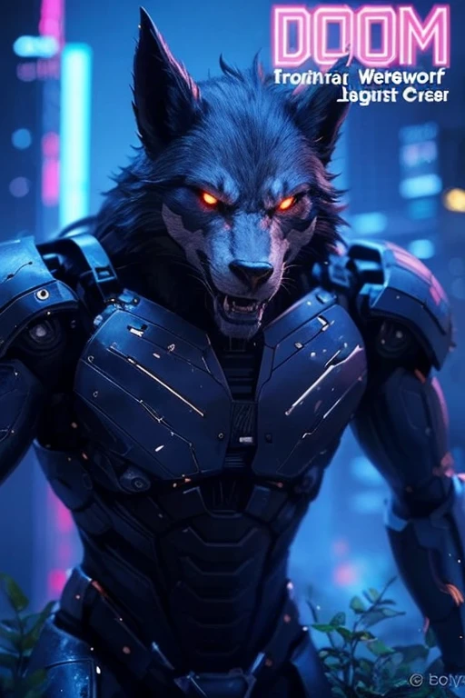 a close up of a person in a black suit with a wolf on his back, cyberpunk art inspired by Wolf Huber, Artstation contest winner, furry art, wolf armor, an anthropomorphic cyberpunk fox, husky in shiny armor, anthropomorphic wolf, an anthropomorphic wolf, 8k high quality detailed art, wolf o'donnell
