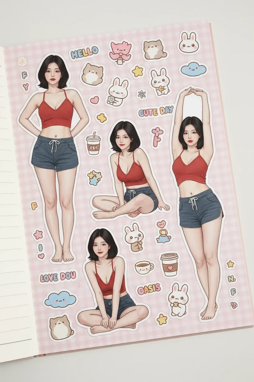 Koreanisches Tagebuch-Stickerbuch