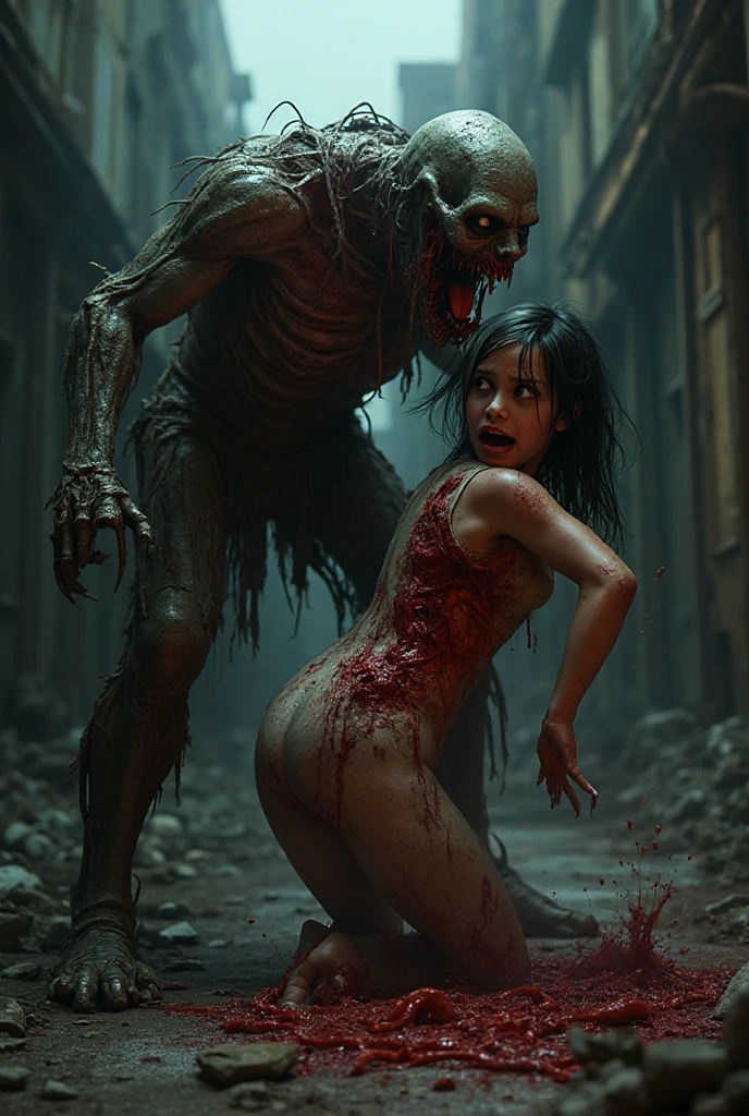 Masterpiece, highest quality, (high detail:1.2), creepy female monsters, creepy beasts, corner, phobia scene, bodies, corpsets, rotten meat, rotten skin, zoombie, blood, creepy, broken bone, bones, skeleton, a lot of dried blood and clots death, horror, obscure , shadows, swamp, horrifying creatures body rotten, sharp objects, living death, stumps, zoombies, ????, rotten organs, guts, dark macabre, virus, viruses and spores, mutants, mutations, altered DNA, sunset, strange creatures, post-apocalyptic, amputations, trauma, beats, bites, lacerations, hematomas and teratomas, post-apocalyptic background,1girl, blood tears, large ??????, post mortem eyes, strange, tear the skin, blisters, rotten, fungus, undeath, dirt, human waste, exposed tissues and muscles.