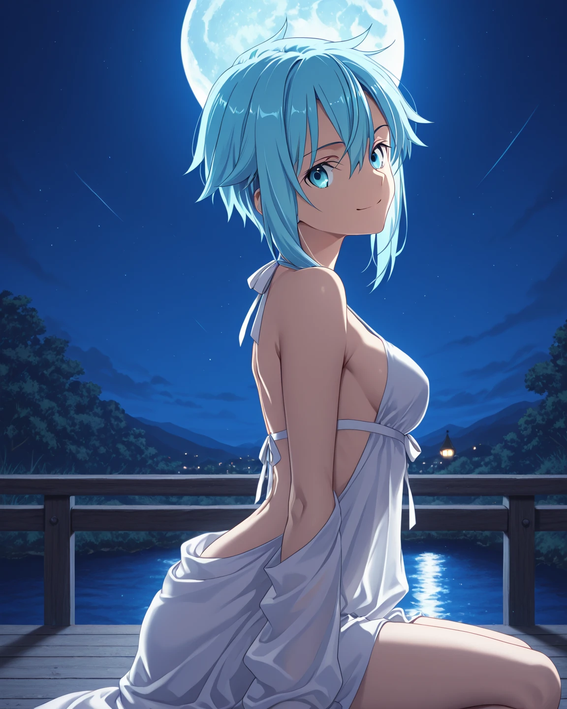 Anime girl with cat ears sitting on a shelf looking at the sky, anime drawings inspired by Makoto Shinkai, trend on pixiv, space art, Makoto Shinkai Cyril Roland, 4K animated wallpapers, anime art wallpaper 8K, anime art wallpaper 4k, 4k anime wallpaper, 4k anime wallpaper, 4k anime wallpaper , , busty and big ass , lacsive expression 