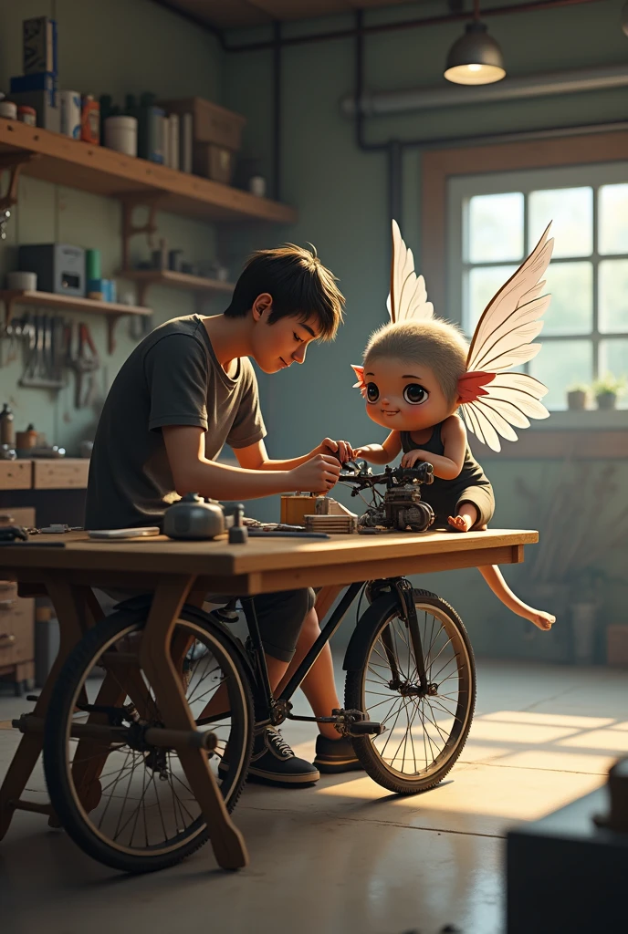 Fixing the bike on a table and winged a character box just like the photo with lots of details 